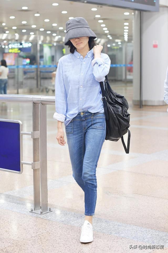 女人更偏爱直筒裤看袁泉就懂了b体育必一运动比起阔腿裤高级(图5)